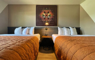 The Club Two Queen Bed Room with Private Bath & Symmetry Art, Big Bear Resort