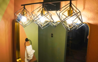 Contemporary Ambiance - Experience Industrial Bathroom Lighting at Big Bear Resort