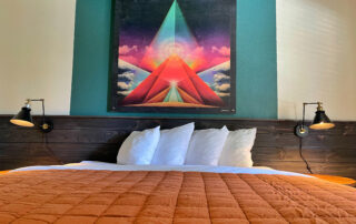 Triangle Painting Decor in Club Single Bed Room, Big Bear Hotel